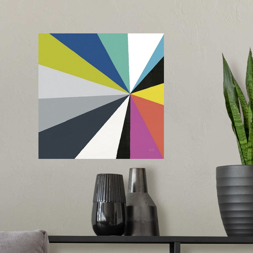 A modern room featuring Triangulawesome Color III