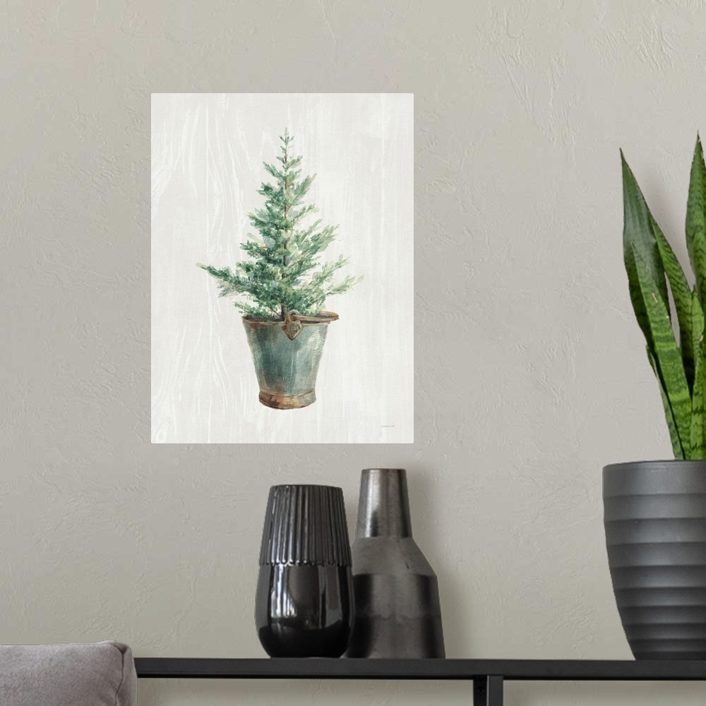 A modern room featuring White And Bright Christmas Tree I No Berries