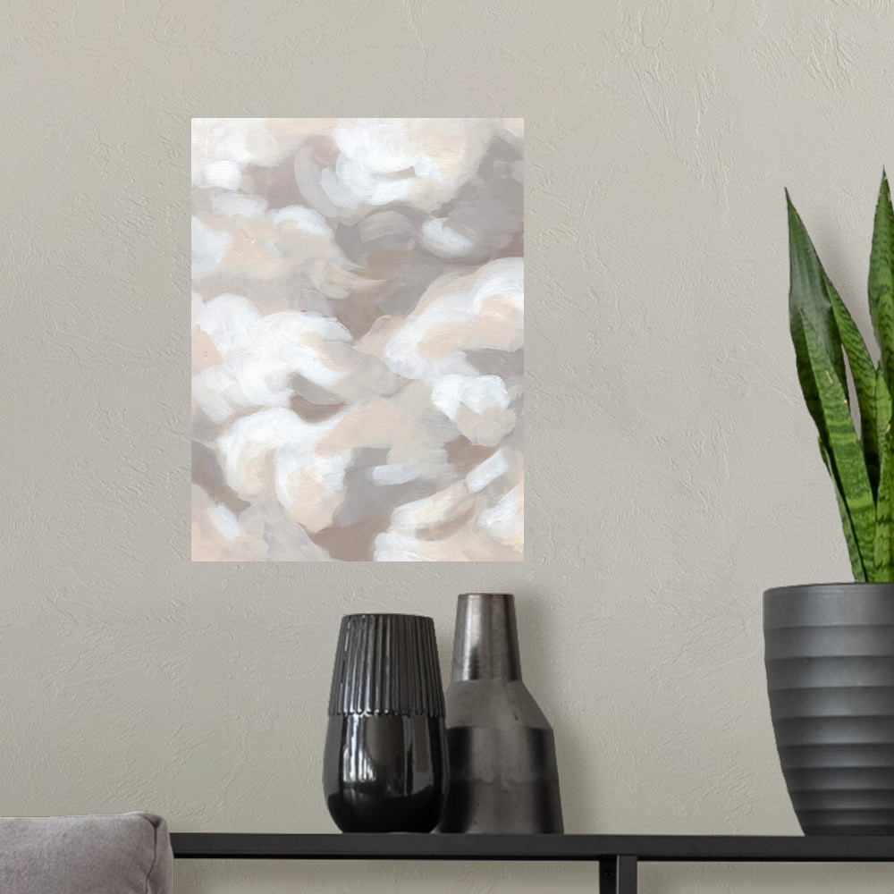 A modern room featuring Abstract Cumulus I