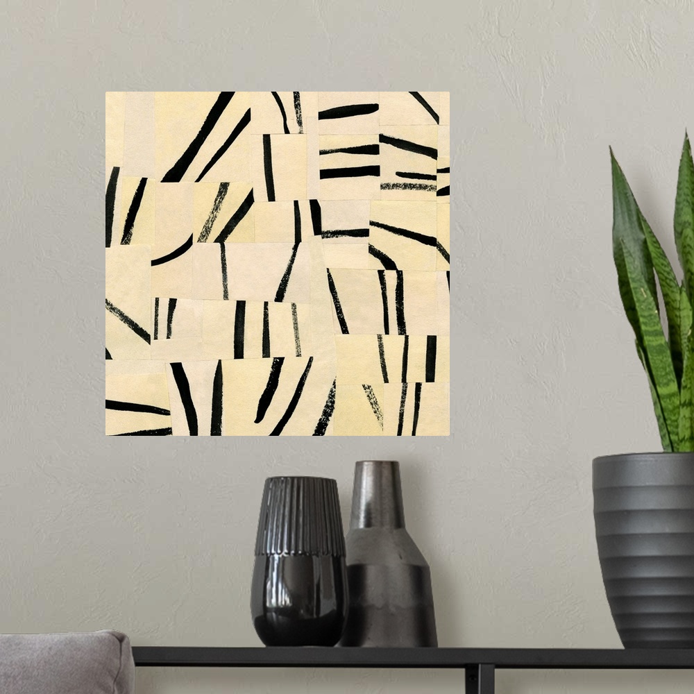 A modern room featuring Abstract Grid I