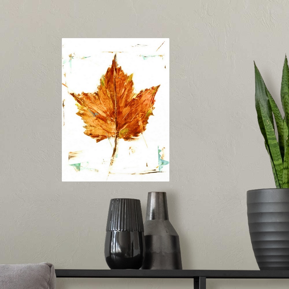 A modern room featuring Autumn Leaf Study I