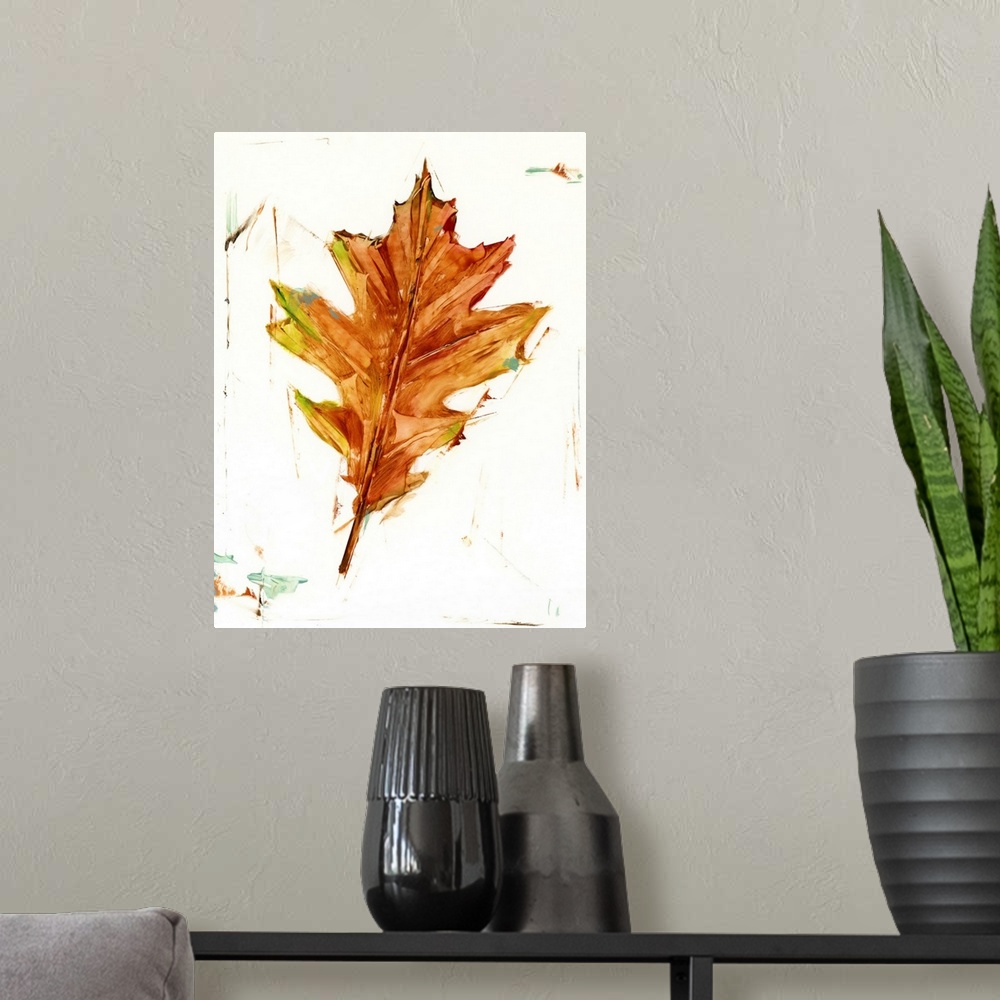 A modern room featuring Autumn Leaf Study II