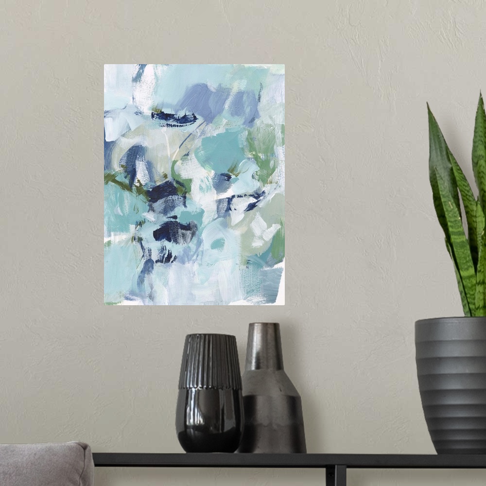 A modern room featuring Azure Abstract I