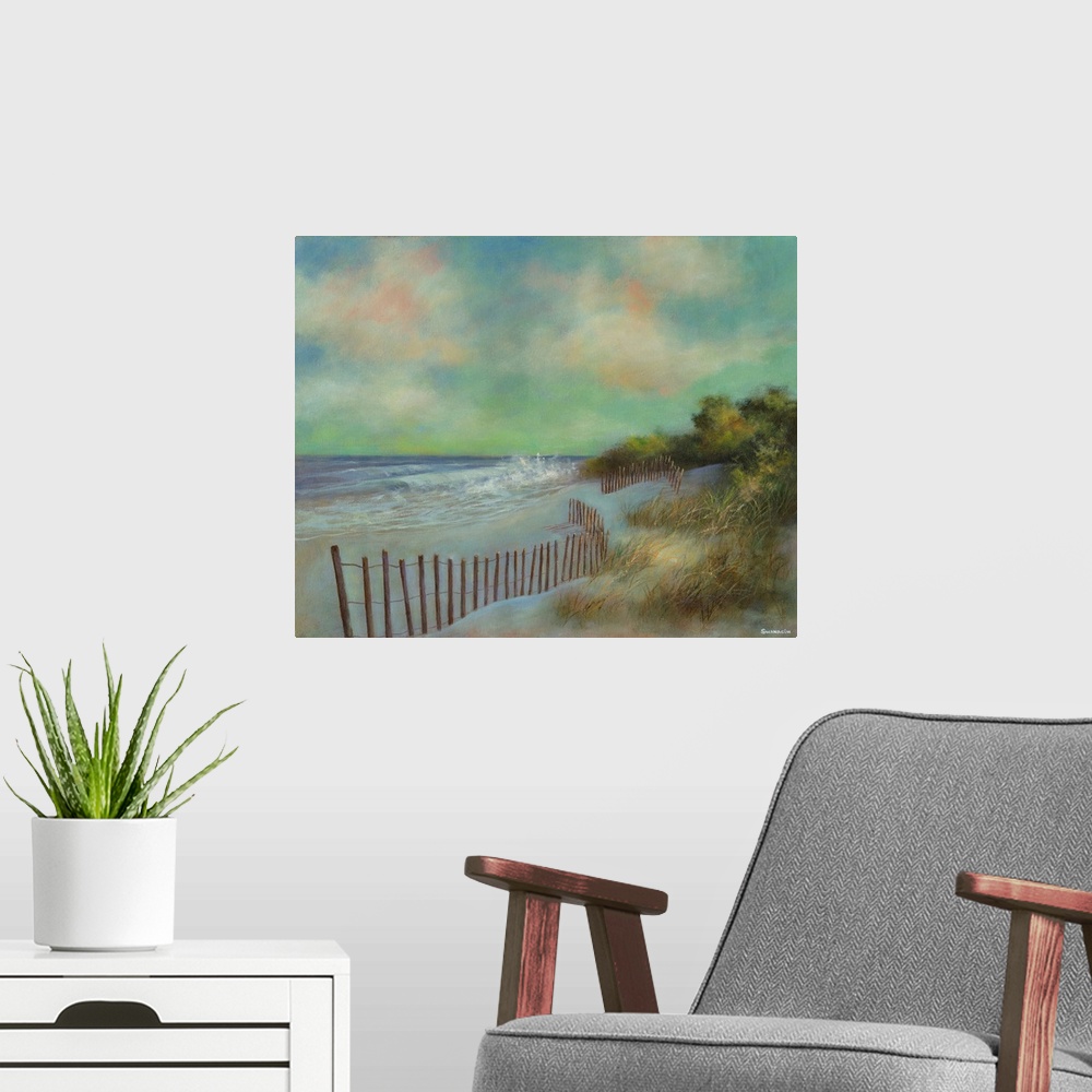 A modern room featuring Beach Day Afternoon II
