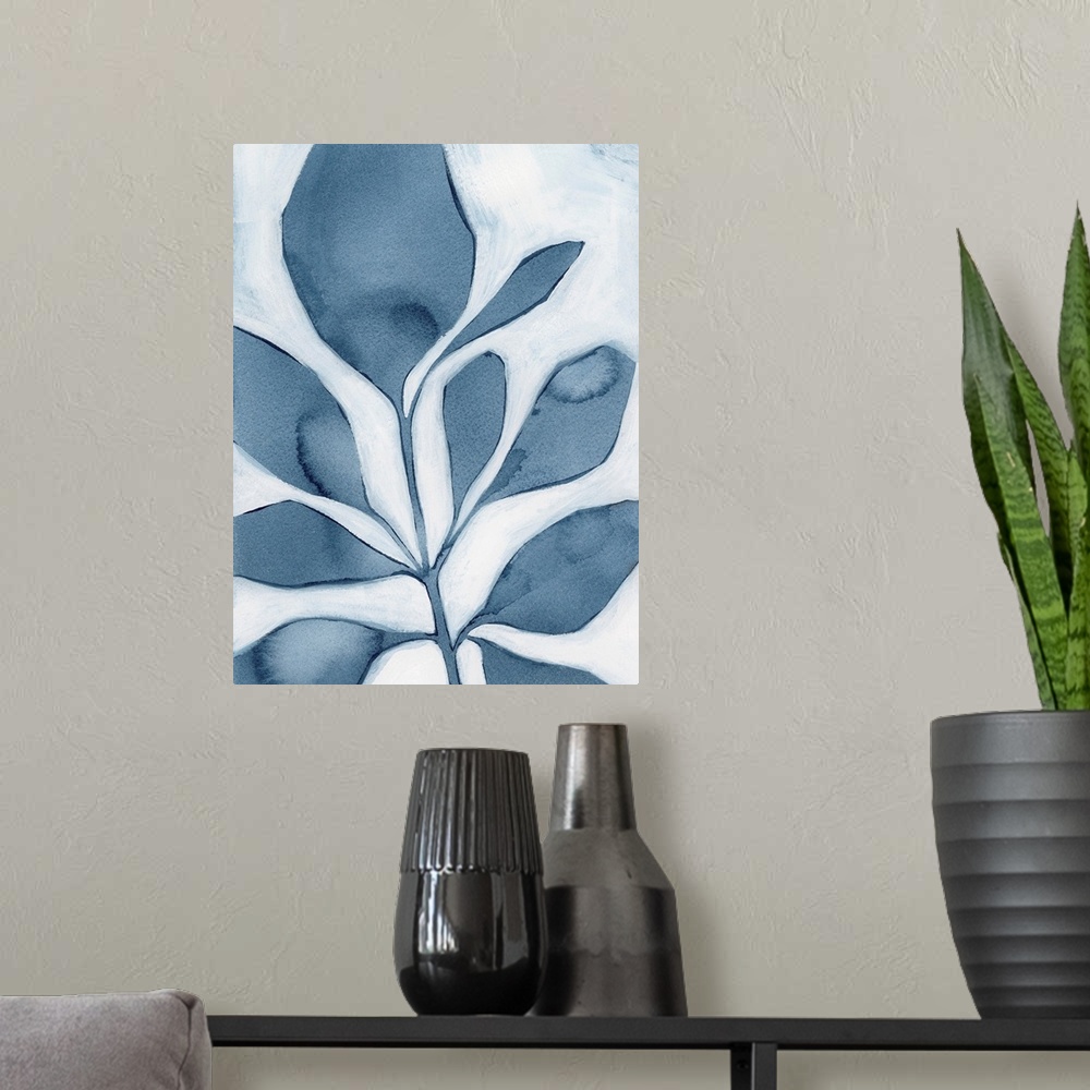 A modern room featuring Blue Weed I