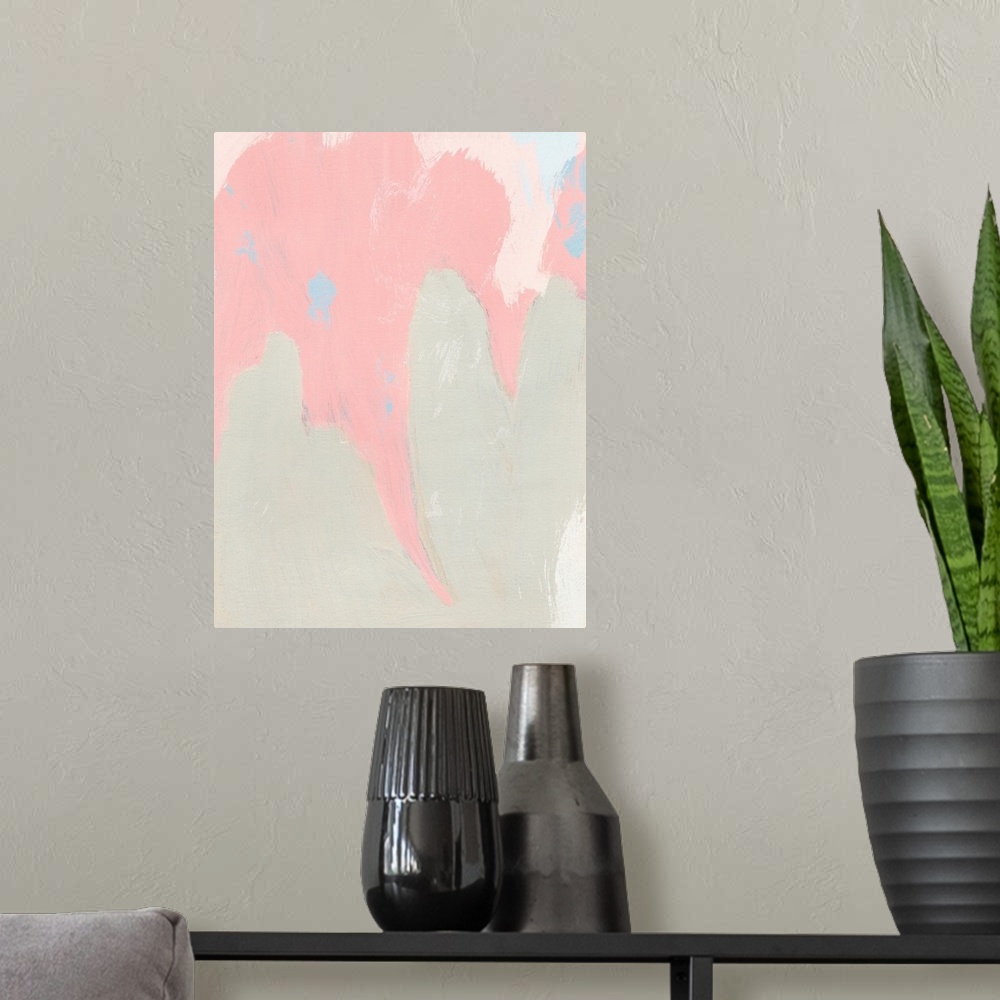 A modern room featuring Blushing Abstract IV