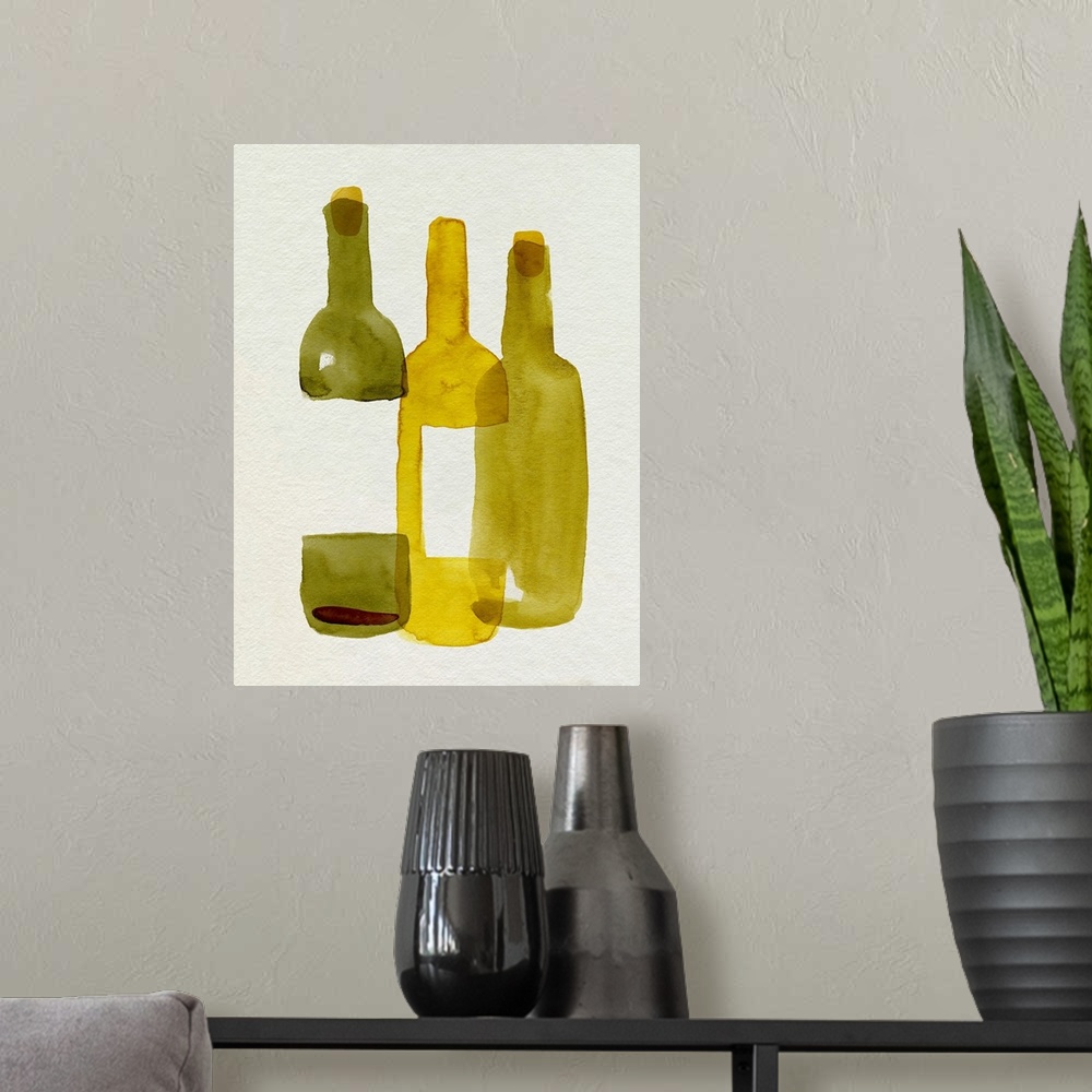A modern room featuring Bottle Collector I