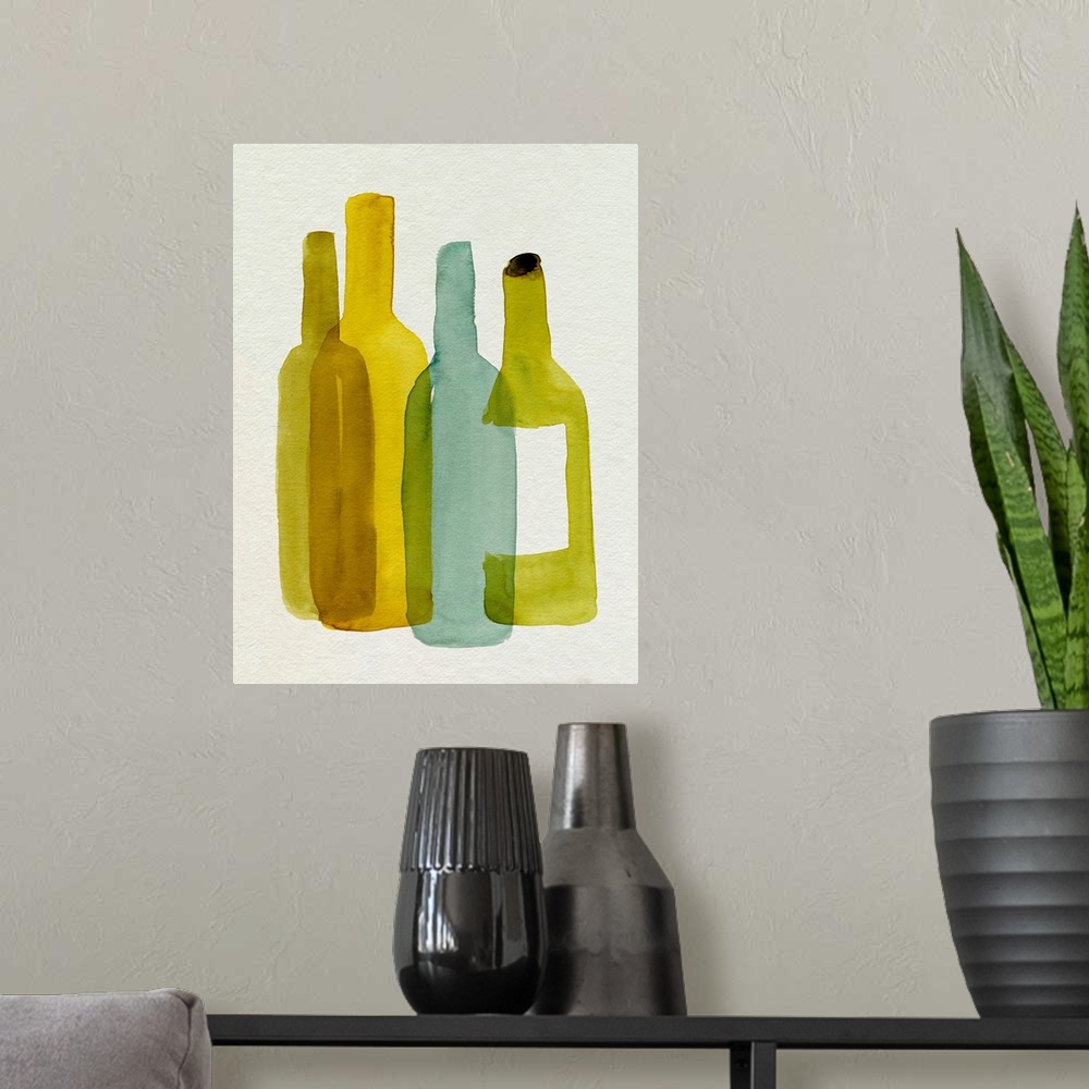 A modern room featuring Bottle Collector II