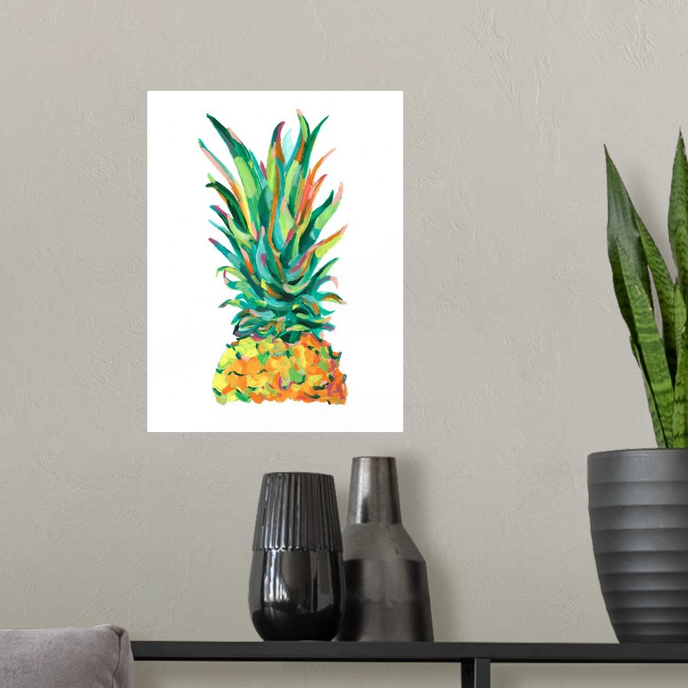 A modern room featuring Bright Pop Pineapple I