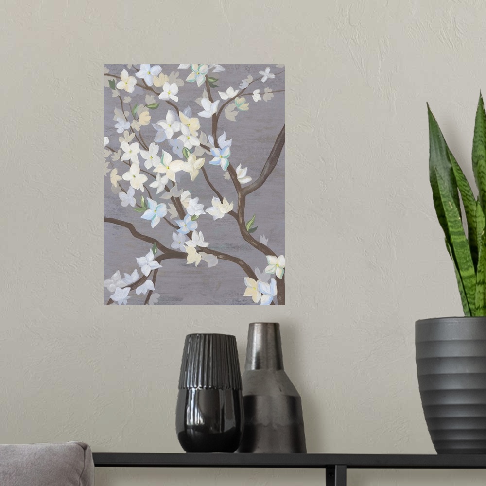 A modern room featuring Cherry Blossom Haze II