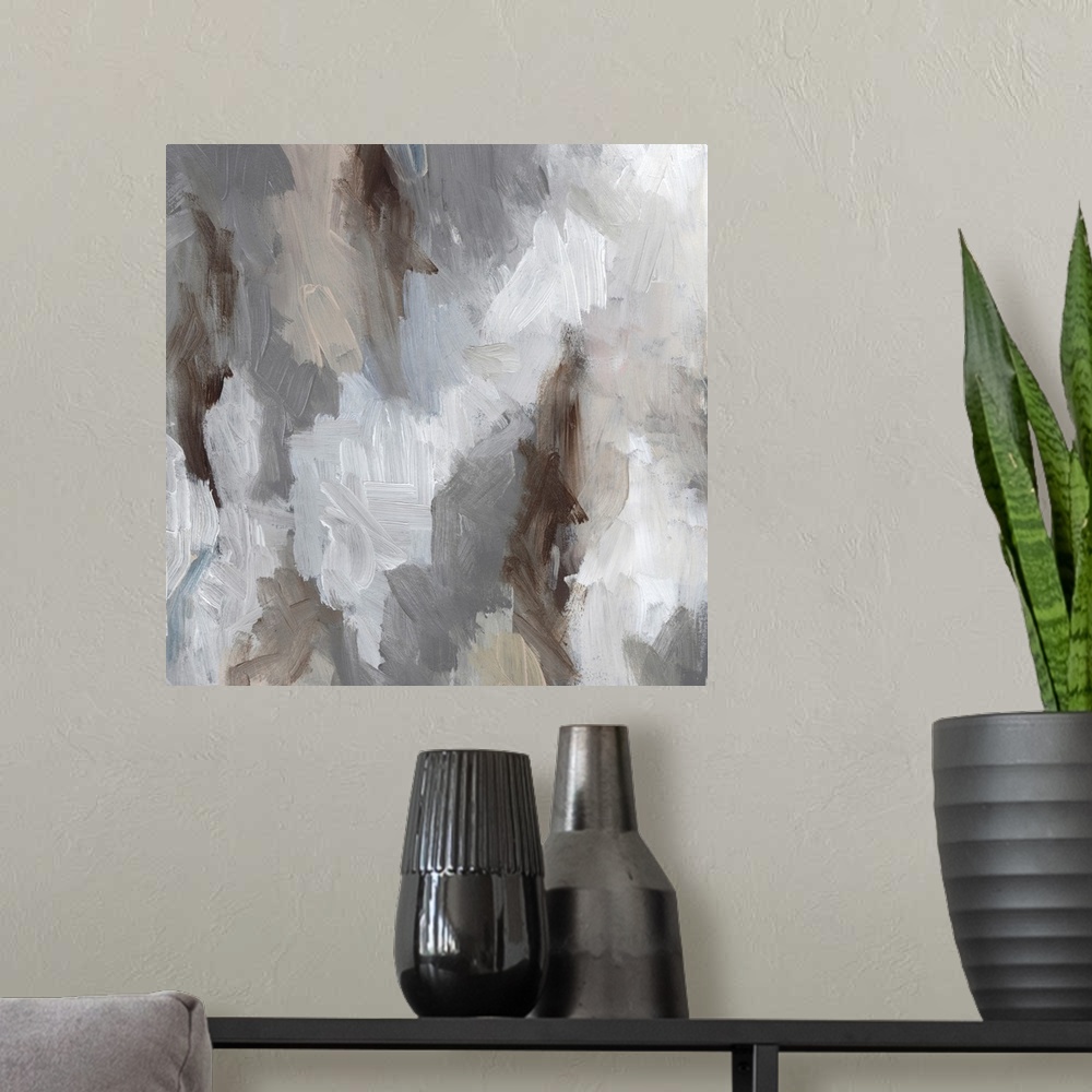 A modern room featuring Cloudy Shapes II