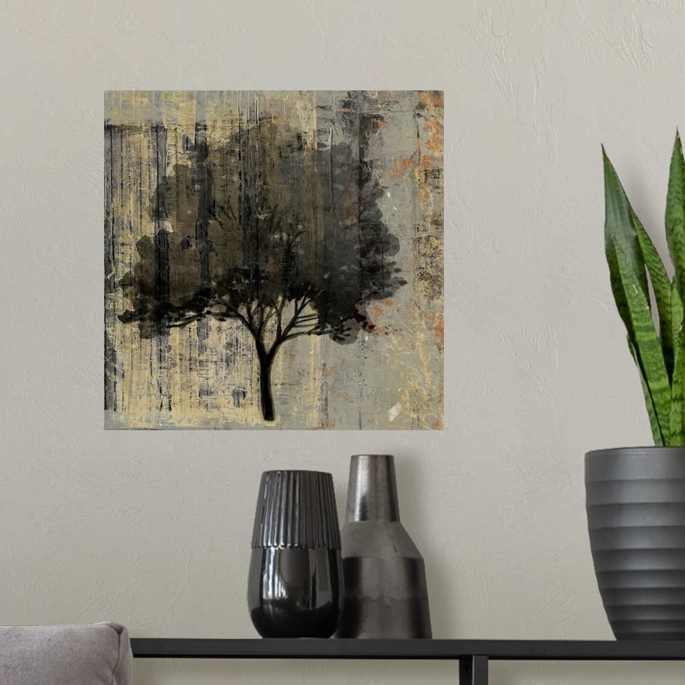 A modern room featuring Composition With Tree II