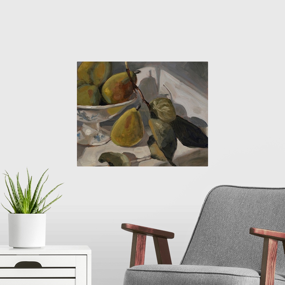 A modern room featuring Delightful Pears I