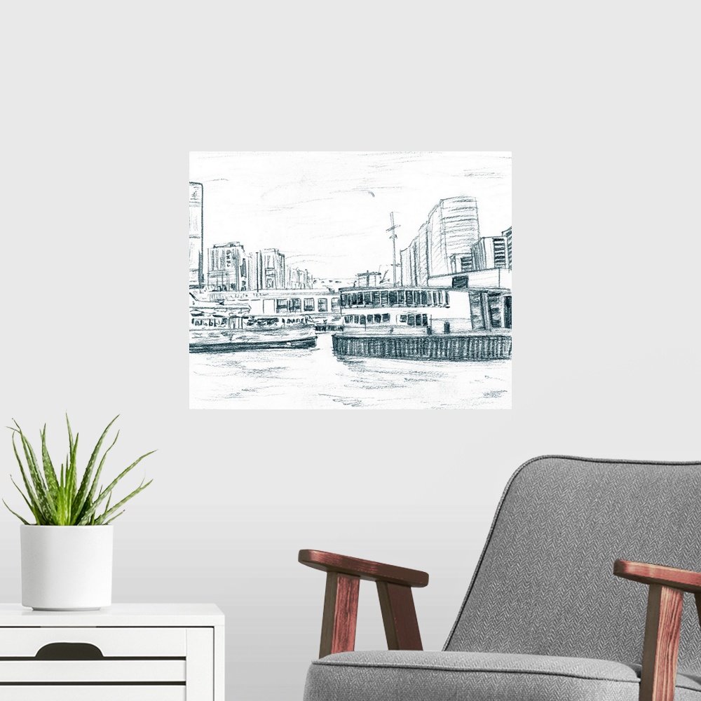 A modern room featuring Ferryboats III