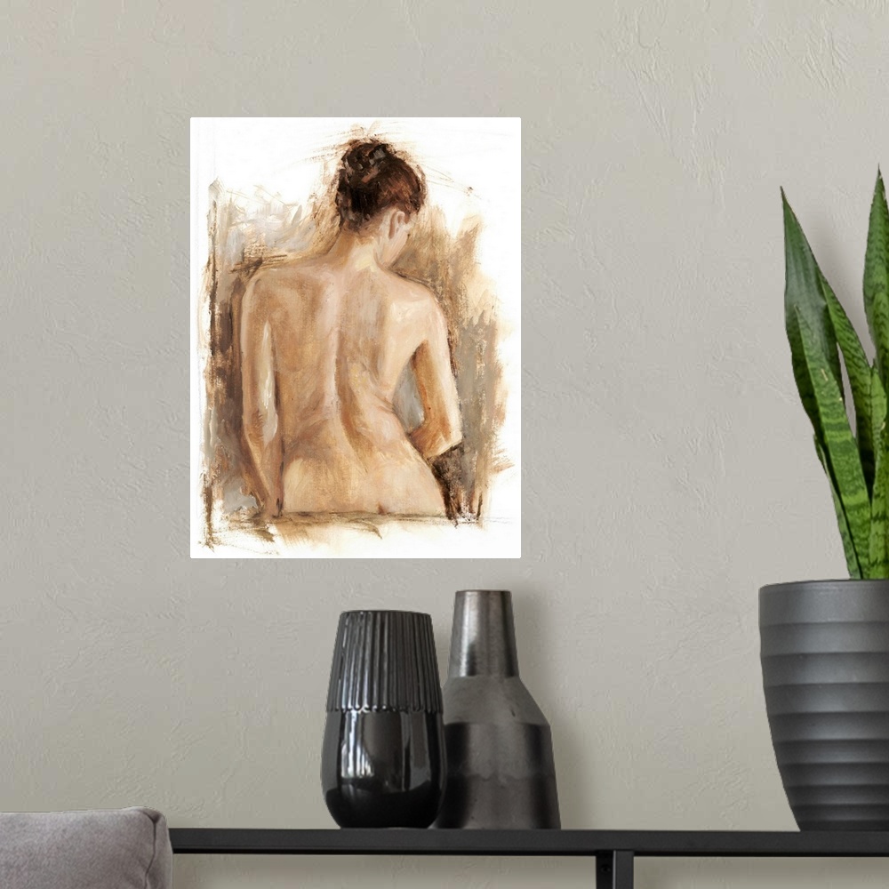 A modern room featuring Figure Painting Study II