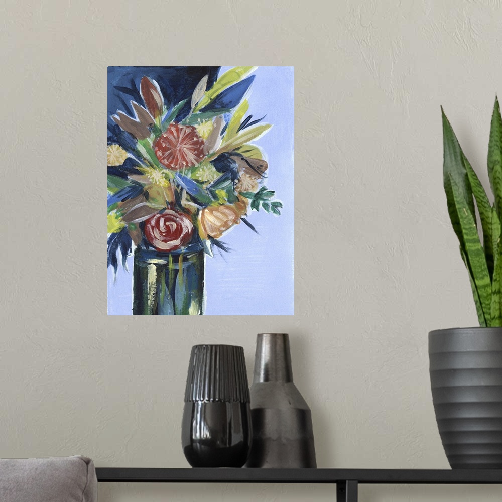 A modern room featuring Flowers in a Vase I