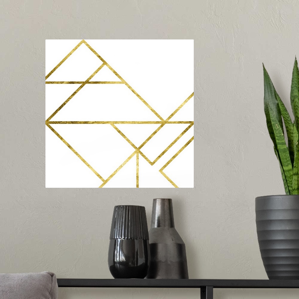 A modern room featuring Gilded Angle I