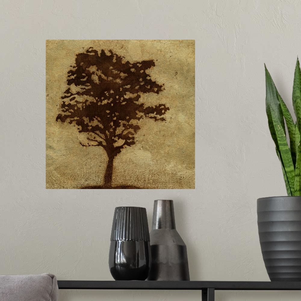 A modern room featuring Gilded Tree I