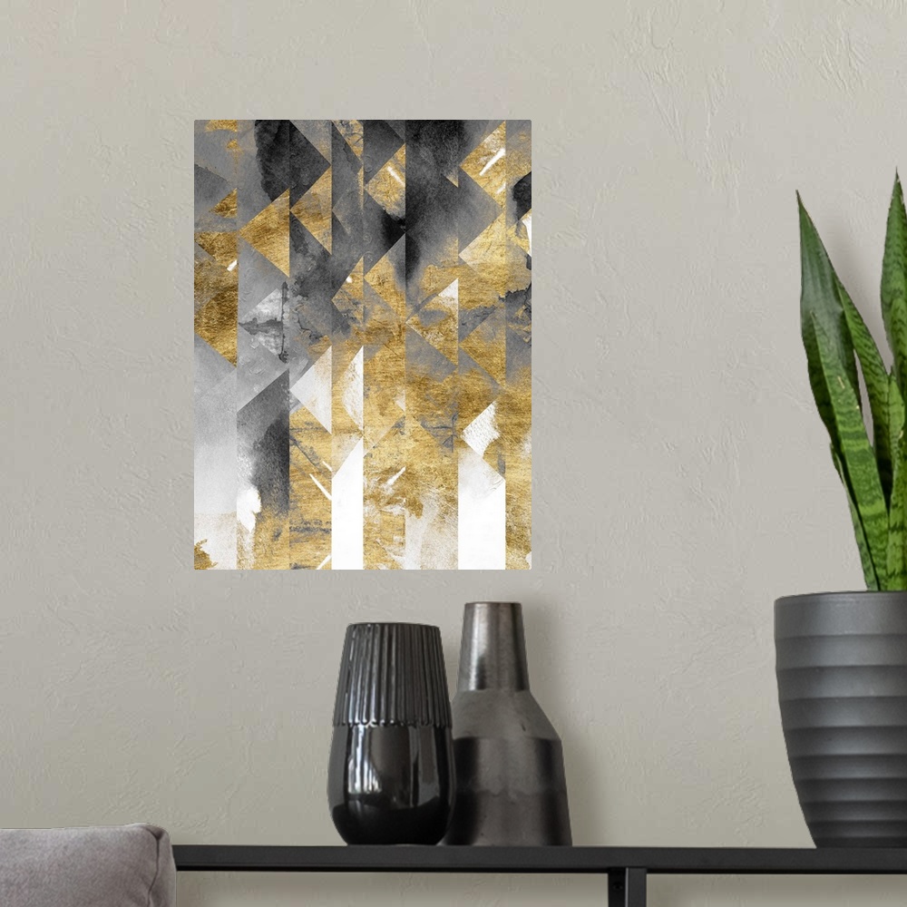 A modern room featuring Gilt Reflections II