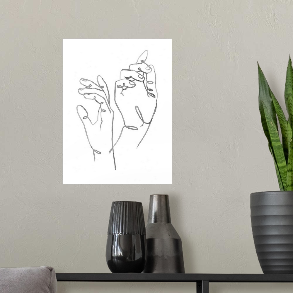 A modern room featuring Hand Gestures I