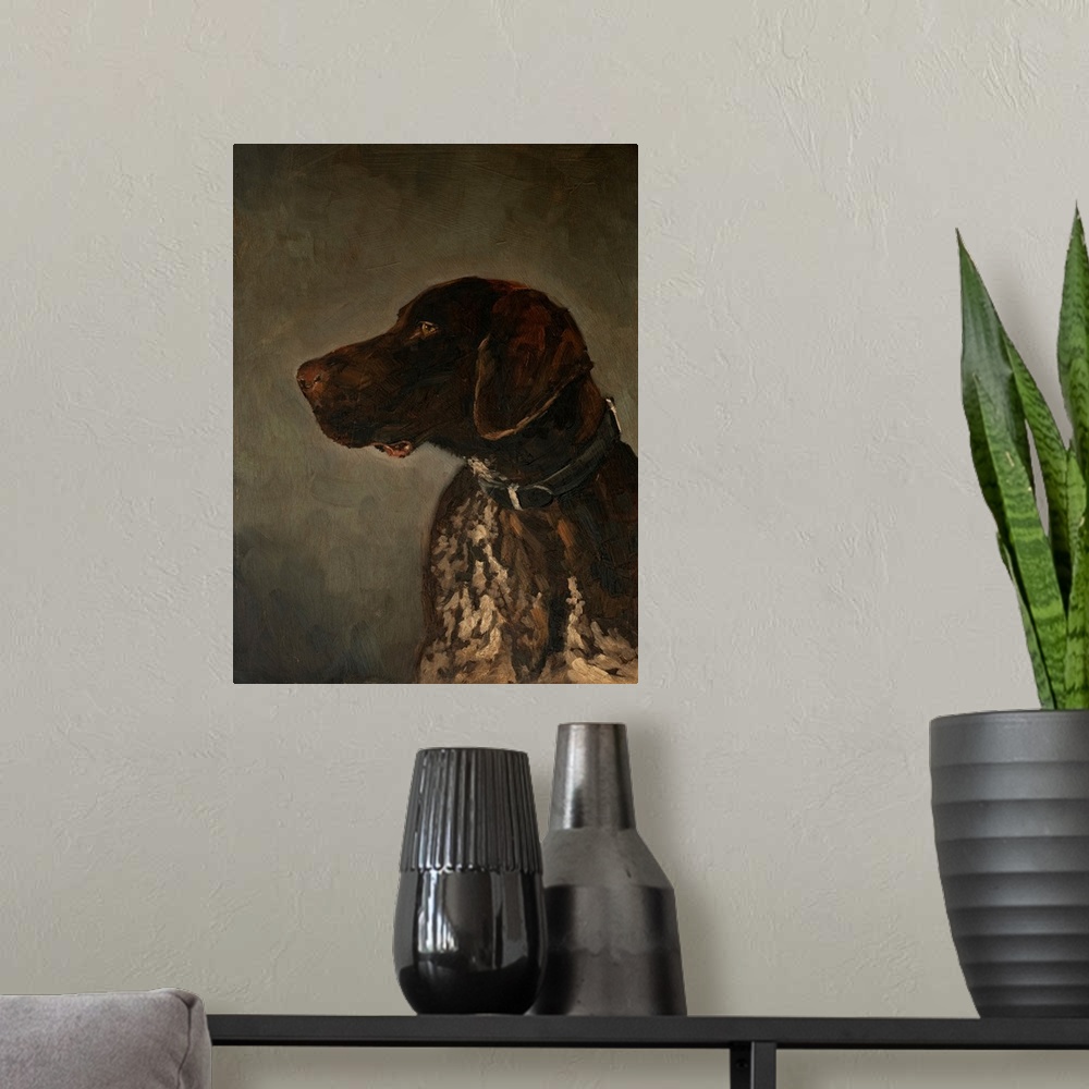 A modern room featuring Hunting Dog