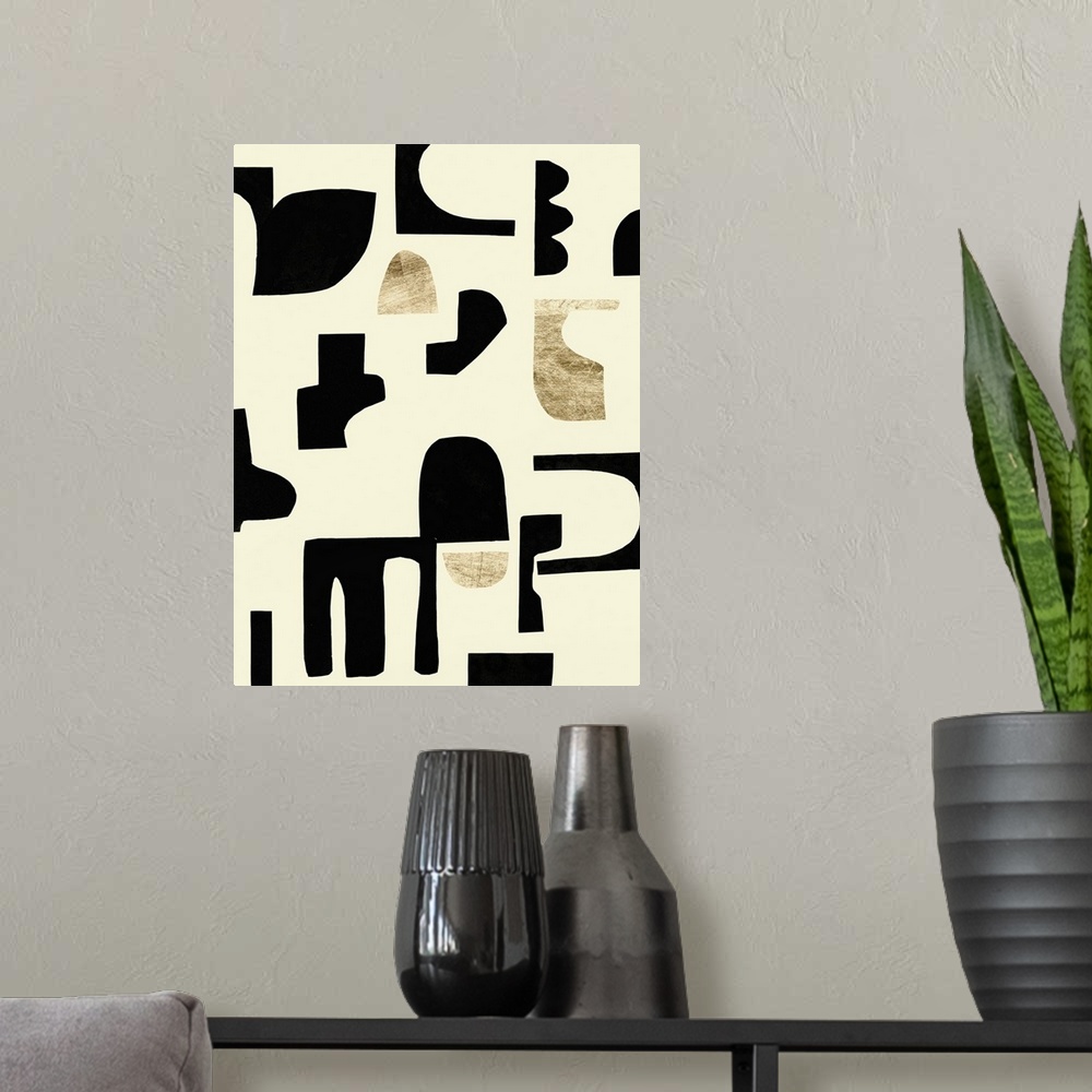 A modern room featuring Missing Pieces I