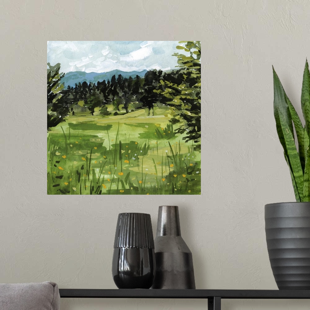 A modern room featuring Mountain Moment II