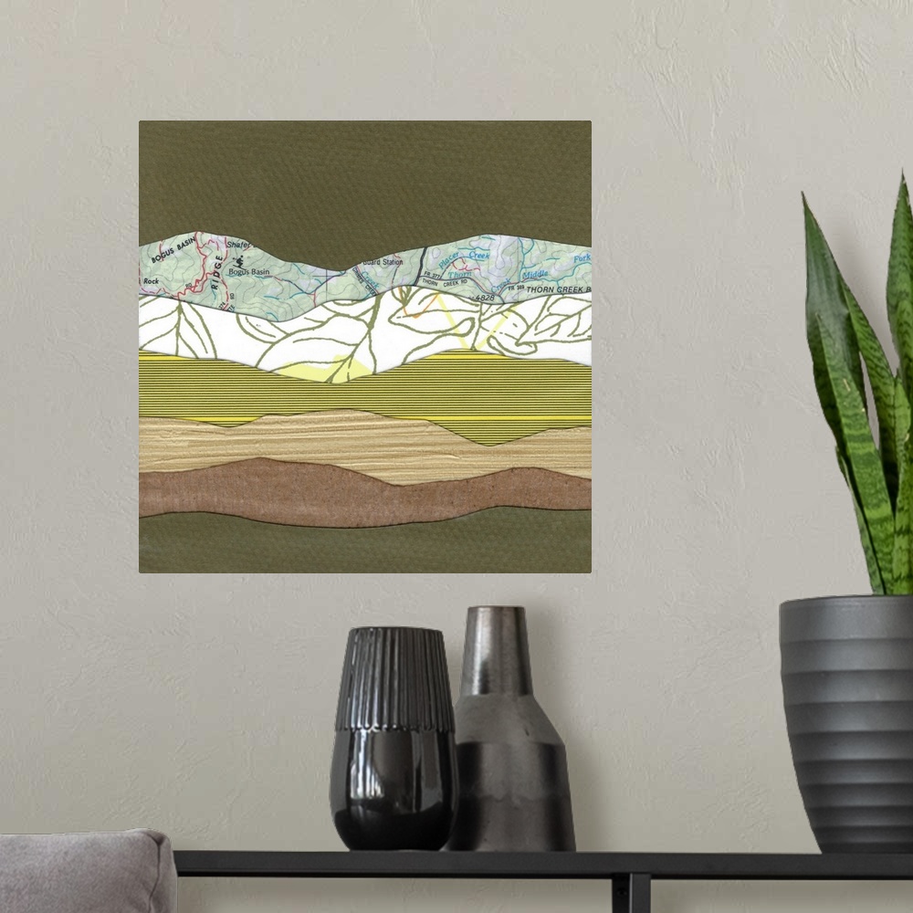 A modern room featuring Mountain Series #123