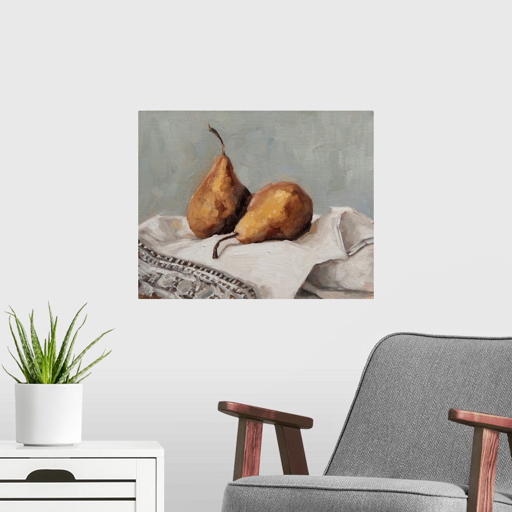 A modern room featuring Pair Of Pears II