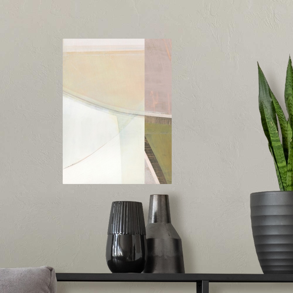 A modern room featuring Pastel Bisects II