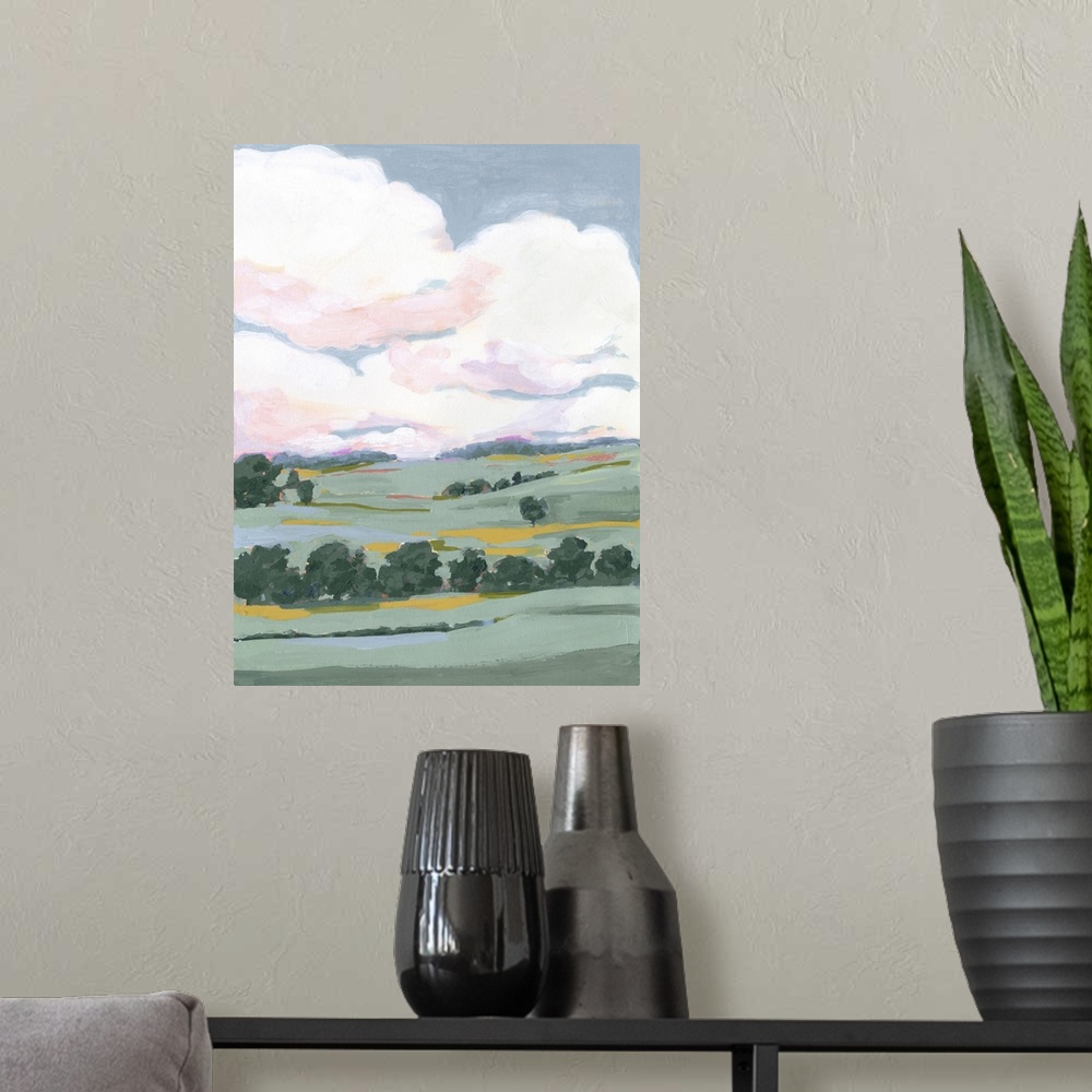 A modern room featuring Pastel View II
