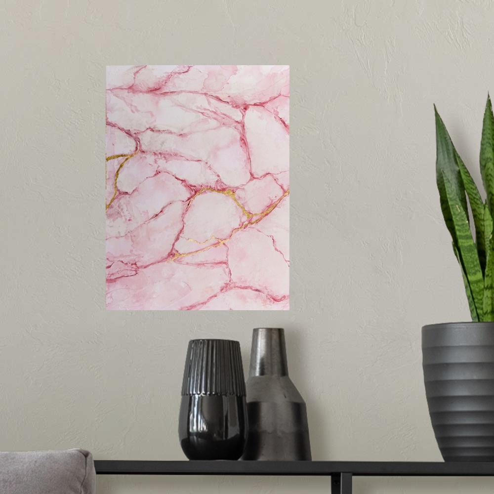 A modern room featuring Rose Marble I