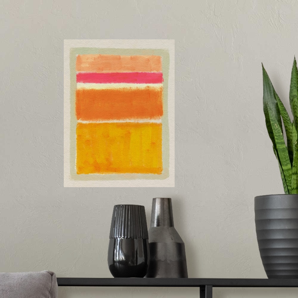 A modern room featuring Rothko Inspired Tonescape I