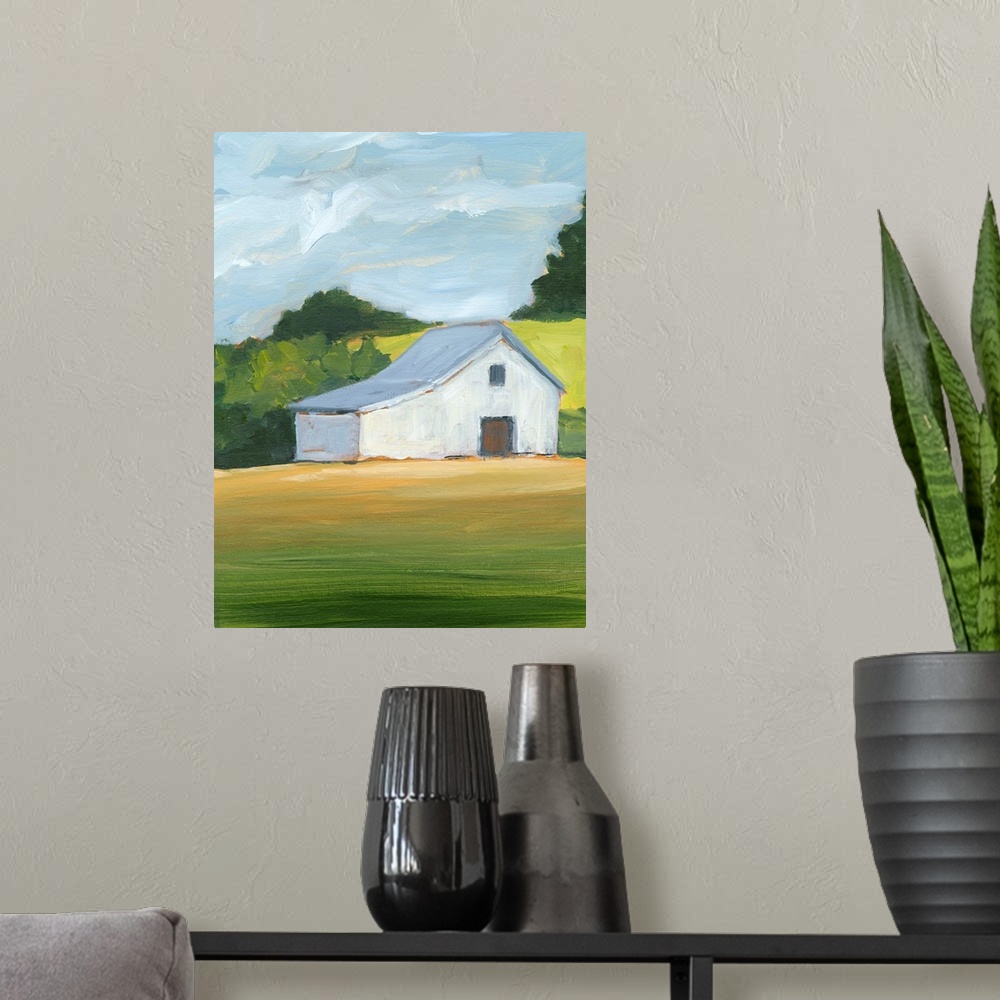 A modern room featuring Rural Landscape I