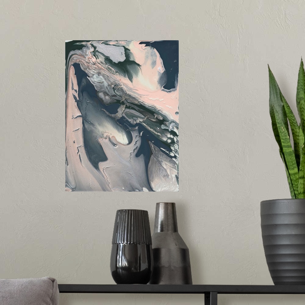A modern room featuring Sage Advice Abstract II