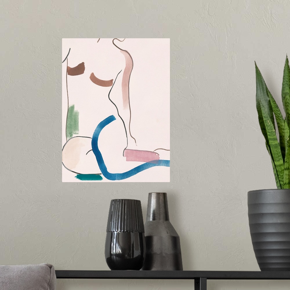 A modern room featuring Seated Female Figure V