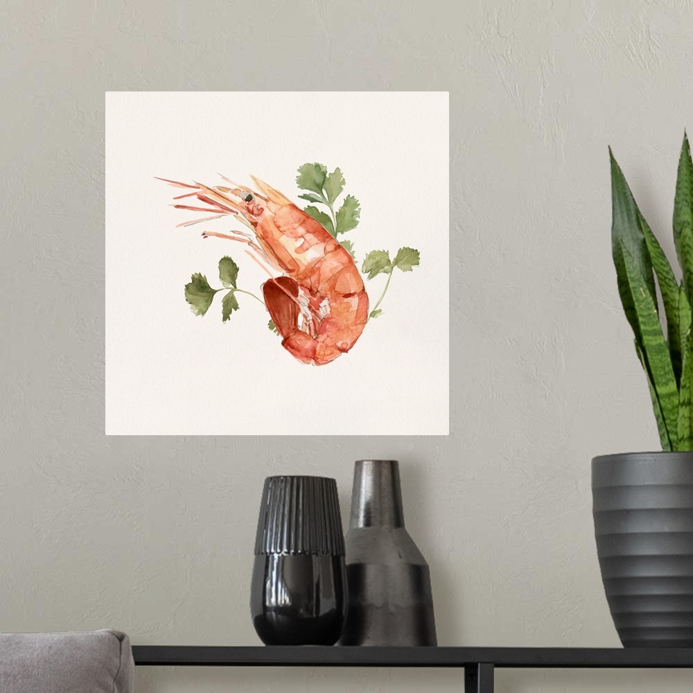 A modern room featuring Shrimp For Dinner II