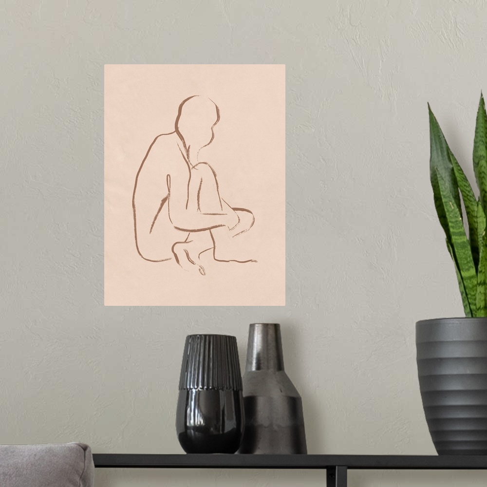 A modern room featuring Sketched Pose I