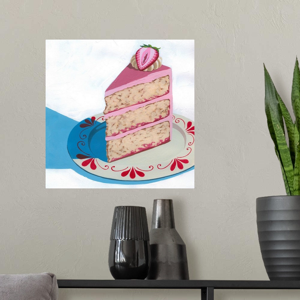 A modern room featuring Strawberry Cherry Cake II