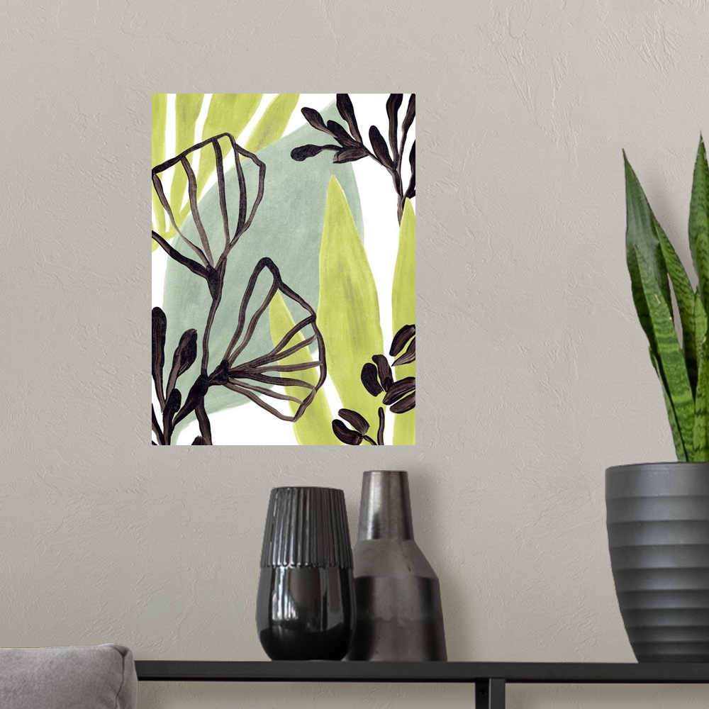 A modern room featuring Tropical Collage II