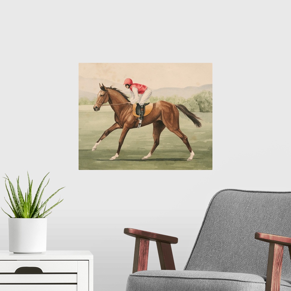 A modern room featuring Vintage Equestrian I