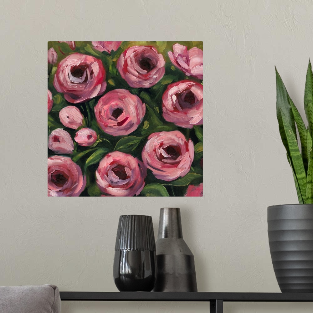 A modern room featuring Wiliest Roses I