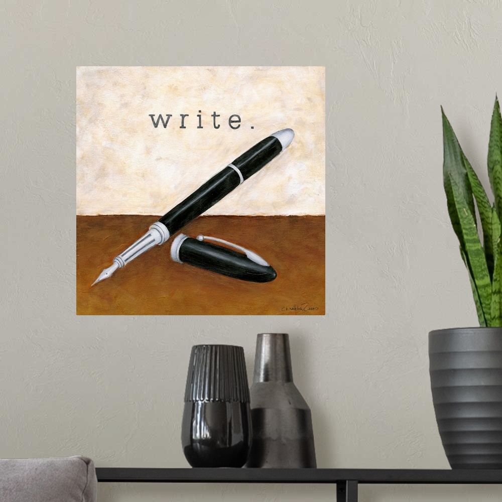 A modern room featuring Write