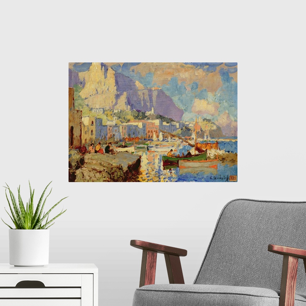A modern room featuring Capri Seascape