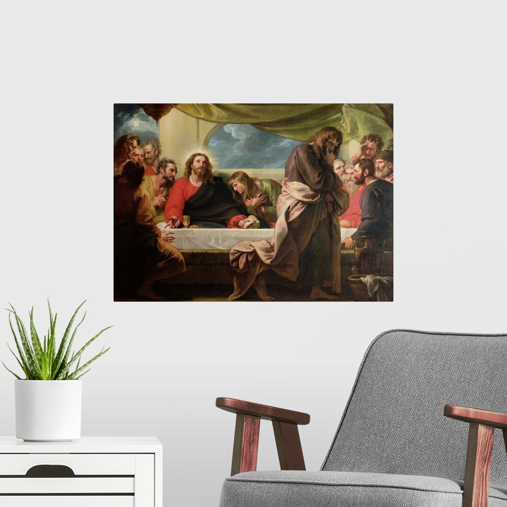 A modern room featuring The Last Supper, 1786