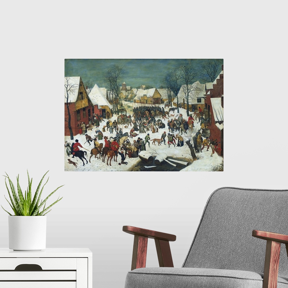 A modern room featuring Breugel, Pieter, The Elder, called Peasant Bruegel (1525-1569). Massacre of the Innocents. 1560s....