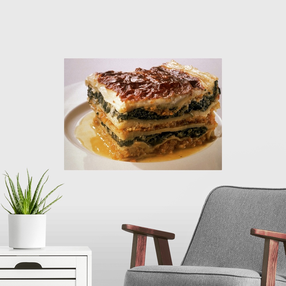 A modern room featuring A Piece of Lasagna