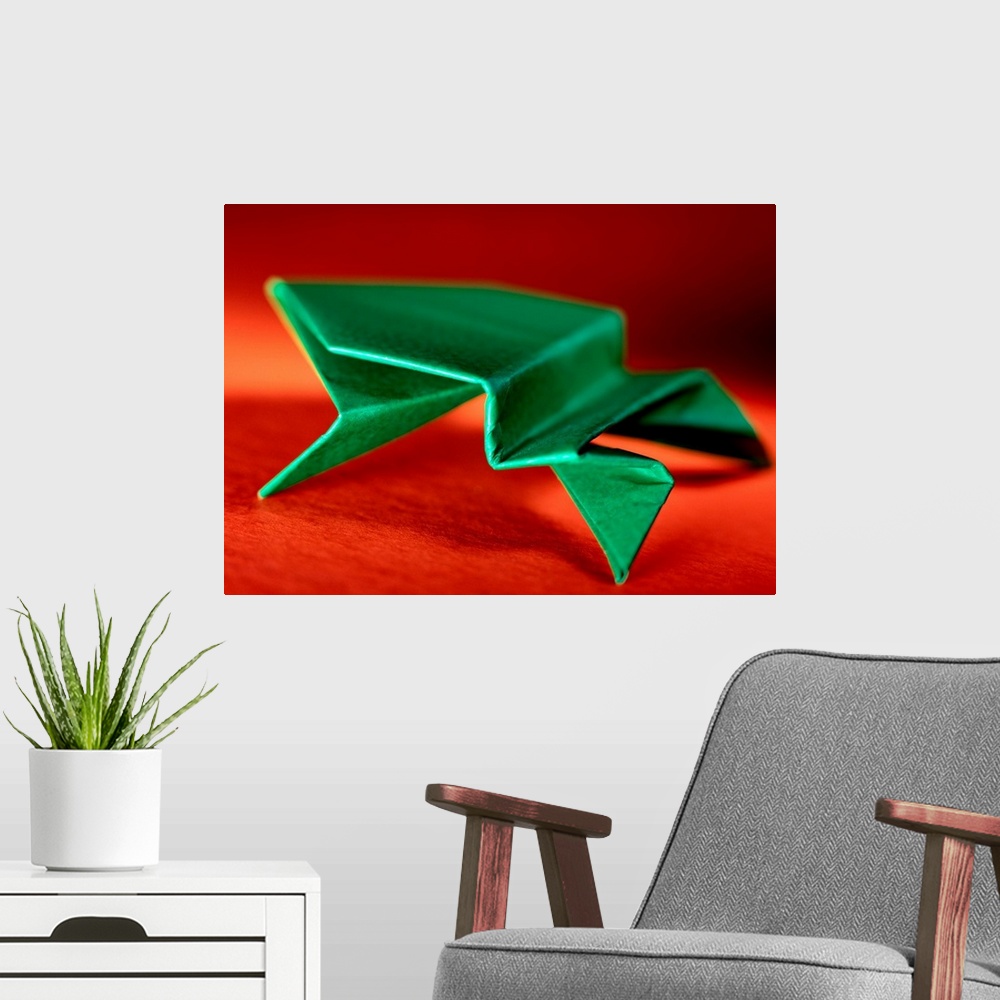 A modern room featuring Origami Frog
