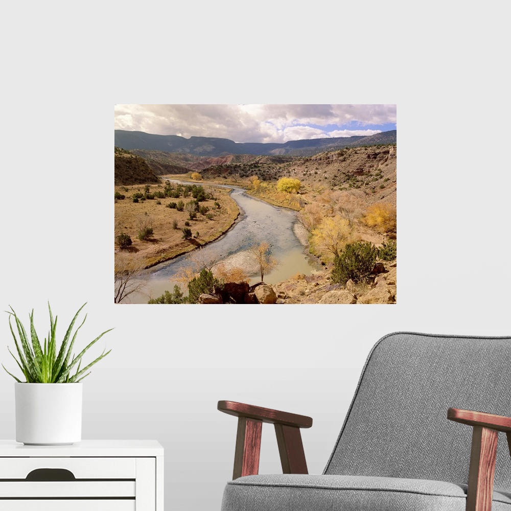 A modern room featuring Rio Chama in autumn, New Mexico