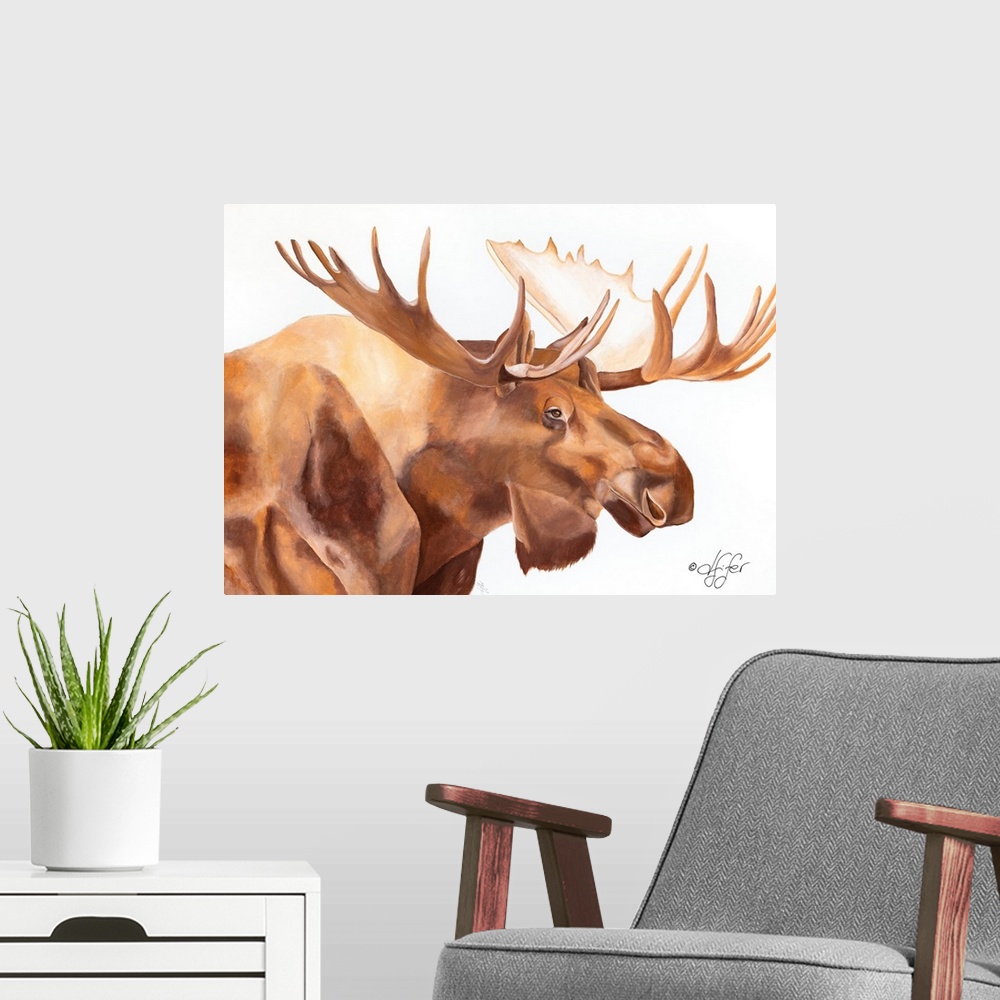 A modern room featuring Moose Be Single